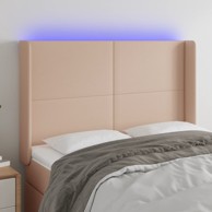 LED uzglavlje boja cappuccina 147x16x118/128cm od umjetna koža