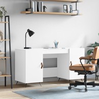 Radni stol bijeli 140 x 50 x 75 cm od konstruiranog drva