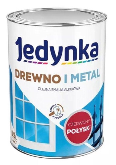 Alkidni emajl za drvo i metal 5EMAL.CZE0,9, crveni, 0,9 l