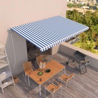 Tenda na automatsko uvlačenje 500 x 350 cm, plavo-bijela