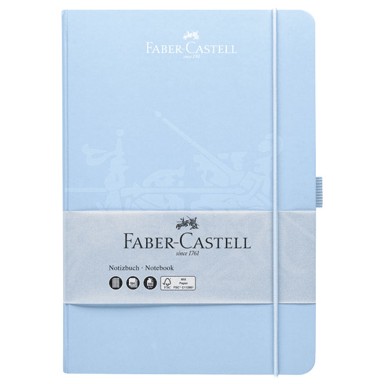 FABER-CASTELL Notes 10244358, s gumicom, karo, 14,5 x 21 cm, 96 listova, 100 g/m², sky blue
