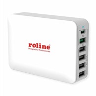 ROLINE Mrežni punjač 60W USB 1xUSB-C + 5xUSB-A QC/PD, bijela