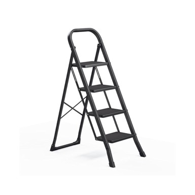 SONGMICS Stalak s 3 stepenice, 89 x 45 x 127 cm, crni