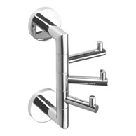 SAPHO Mjedeni zidni držač za ručnike u sjajno srebrnoj boji X-Round