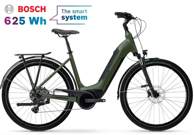 WINORA Električni bicikl TRIA X10 Wave Low, Bosch Performance CX, 625 Wh, zelena