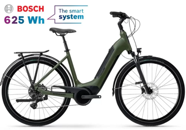 WINORA Električni bicikl TRIA X10 Wave Low, Bosch Performance CX, 625 Wh, zelena