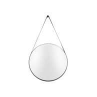 PT LIVING Zidno ogledalo s okvirom crne boje Balanced, ø 47 cm