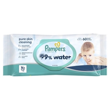 PAMPERS Vlažne maramice, Aqua, 60 kom