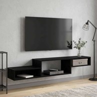TV ormar za montažu na zid, crni hrast