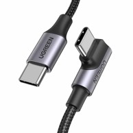 UGREEN Kutni USB kabel C na C, US334, 5 A, 100 W, 2 m, crni 