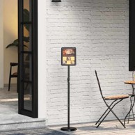 Stalak za sajmove, aluminij, 25 x 25 x 125 cm, crni