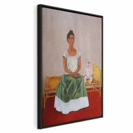 Slika Frida Kahlo – Me and My Doll, 60x90 cm, u crnom drvenom okviru