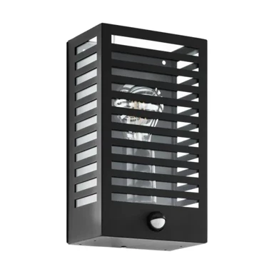 Vanjska zidna lampa, 1xE27, sa senzorom, IP44, Alamonte 3, 900137, crna