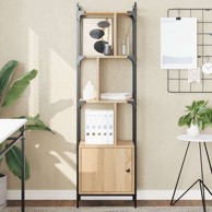 Regal za knjige s vratima 44.5 x 30 x 154.5 cm drvo, sonoma hrast