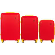 WINGS Set kofera x Jagiellonia, 3 kom (S, M, L), ABS+, crvena