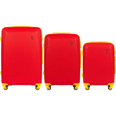 WINGS Set kofera x Jagiellonia, 3 kom (S, M, L), ABS+, crvena