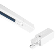 GLOBAL TRACK Napojni konektor za šinu, lijevi, bijela