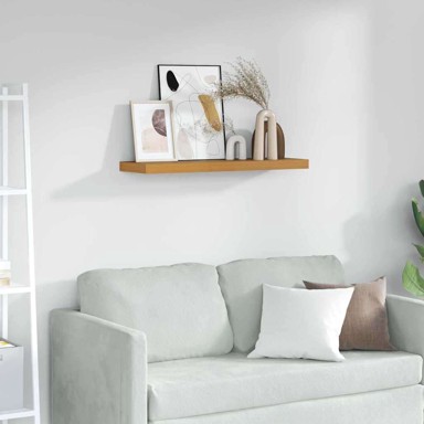 Zidna polica, 90 x 23,5 x 4 cm, od konstruiranog drva, bež