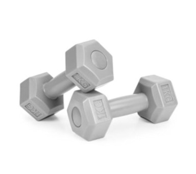 MODERNHOME Bučice za vježbanje, 2x1 kg, šesterokutne, sive
