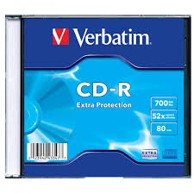 VERBATIM Medij CD-R 52x, 700MB, DataLife, slim, komad