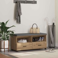 Klupa za hodnik s jastukom 100x38x46 cm, umjetnički hrast