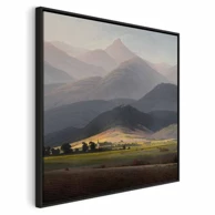 Slika Caspar David Friedrich – The Great Mountains, 40x40 cm, u crnom drvenom okviru