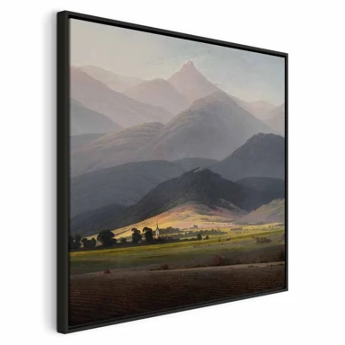 Slika Caspar David Friedrich – The Great Mountains, 40x40 cm, u crnom drvenom okviru