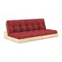 KARUP DESIGN Crvena sklopiva sofa od samta 196 cm Base, 196x110x72 cm
