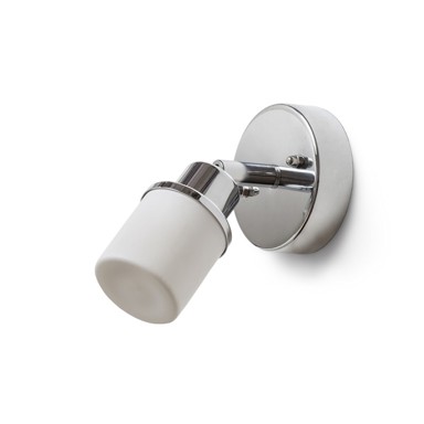 RENDL Zidna lampa, Linn I, opal staklo/krom, 230V, G9, LED, 3W, IP44, krom