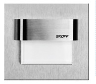 SKOFF Zidna svjetiljka Tango LED, 0,8W, 3000K, ugradna, nehrđajući čelik