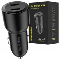 Brzi USB auto punjač s dvostrukim adapterom za automobil, 60W