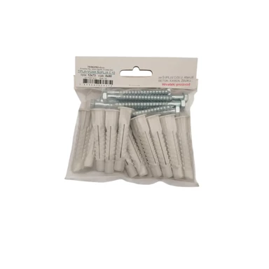 Plastična tipla s vijkom za šuplju ciglu 12 mm, 15 kom.