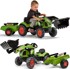 FALK Traktor na pedale Claas s prikolicom