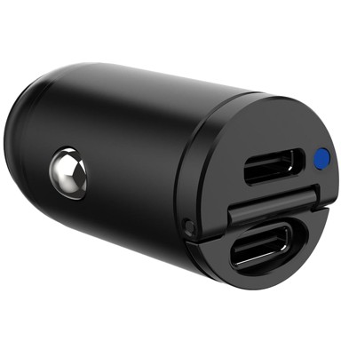 CELLY Auto punjač Mini, 2x USB-C PD, 30 W
