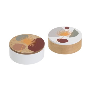 CASA SELECCIÓN Kutije za pohranu u setu 2 kom s poklopcem/dekorativne ø 17x6,5 cm