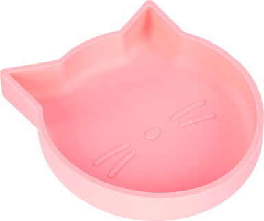 ANIONE Posuda Pepe&Kitty, silikonska, ružičasta, 240 ml