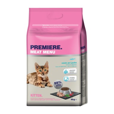 PREMIERE Suha hrana za mačke Cat Kitten, losos, 4 kg