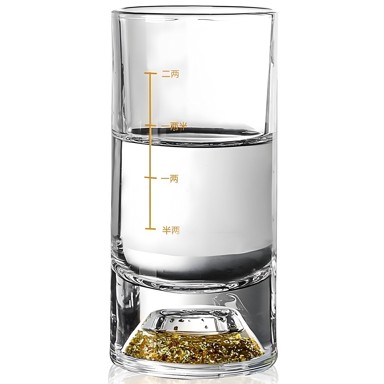 Kristalna čaša s dozatorom Tip 2 100 ml, zlatna