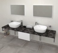 SAPHO Ploča za umivaonik Avice, 240 x 50 cm, dekor kamena