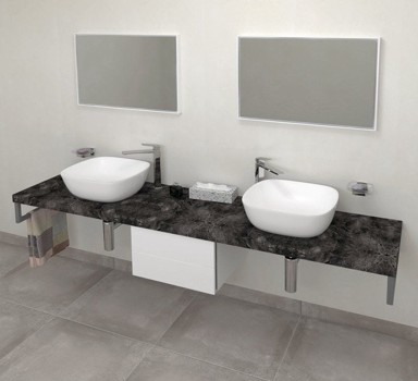 SAPHO Ploča za umivaonik Avice, 240 x 50 cm, dekor kamena