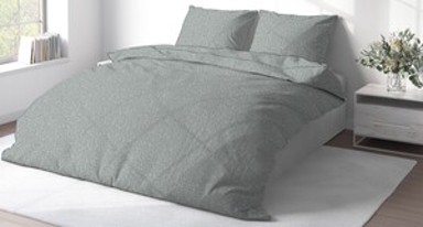 ESSENZA Posteljina krep, 200 x 200 + 2 x 60 x 80 cm, mint lišće