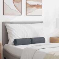 Valjkasti jastučići set 2 kom Ø15×40 cm, tamnosivi