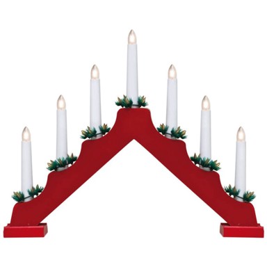 Most božićne lampice, LED, crvene