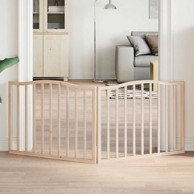 Vrata za pse s 2 panela sklopiva 160 cm od drva topole