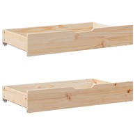 Ladice ispod kreveta s kotačima, 2 kom, 95 x 55 x 17 cm, borovina
