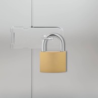 U zaključavanje s ključevima, 6 x 2 x 9.1 cm, mjed i željezo