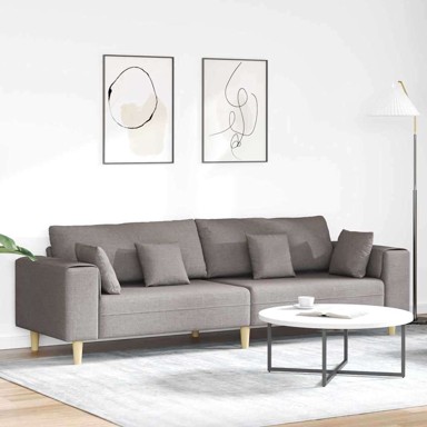 Tkaninska sofa s jastukom Sivo-smeđa 208 cm tkanina