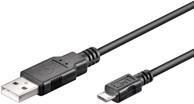 USB 2.0 kabel A–Micro USB B, 1,8 m, crni