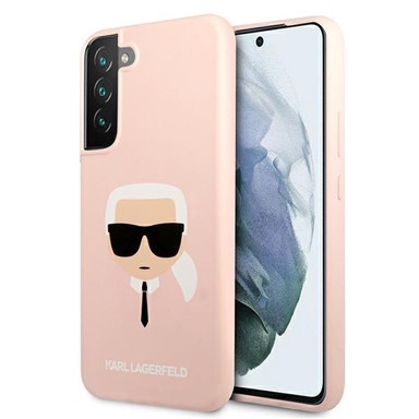 KARL LAGERFELD Maska Silicone Karl's Head za Samsung Galaxy S22+ KLHCS22MSLKHPI, roza