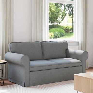 Sofa metalna 215 x 82 x 80 cm, svijetlo siva